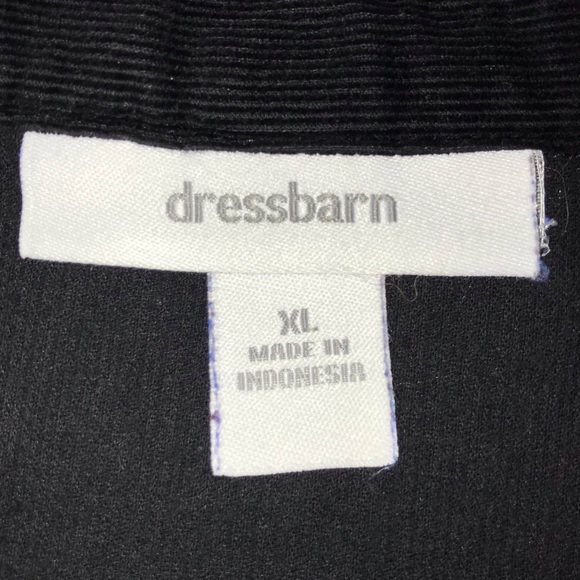 Dressbarn corduroy button down shirt/light jacket, black with brass buttons - Picture 7 of 9